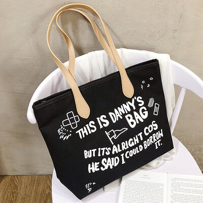 

Women 2019 spring&summer new Korean version of artistic canvas bag chic simple Joker handbag shoulder bag