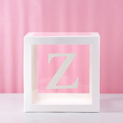 

Toponeto Letter A- Z Transparent Gift Boxes Kid Birthday Baby Shower Party Decoration