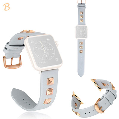 

〖Follure〗Personalized Studded Leather Replaceable Strap For Apple Watch Band 4321 4244mm