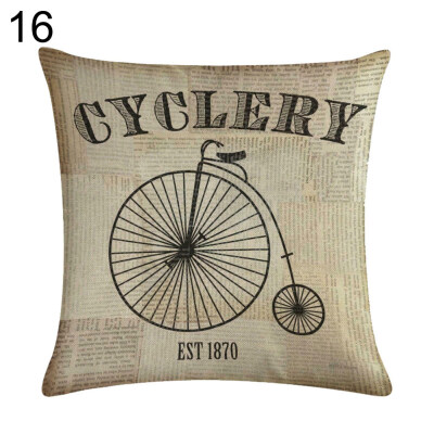 

Lovely Bike Letter Throw Pillow Protector Case Cushion Cover Bedding Articles