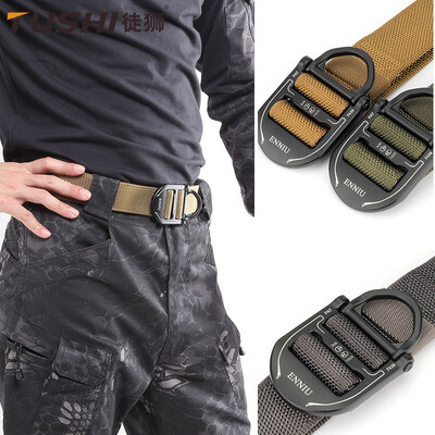 

New multi-function outdoor tactical belt nylon canvas belt hypoallergenic cobra belt