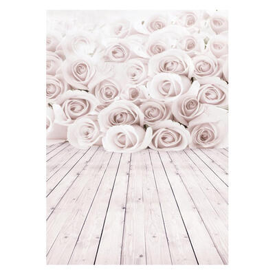 

White Rose Wood Photography Backdrop Cloth Backgrounds Studio Photo Prop