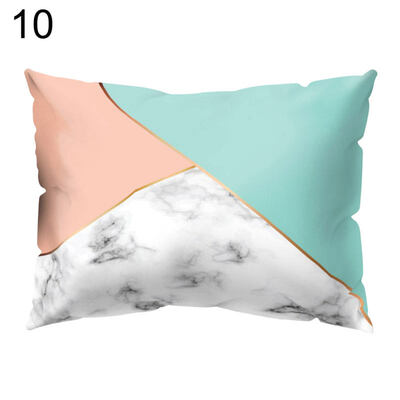 

Marble Grain Color Block Pillow Cover Cushion Case Car Sofa Bedroom Hotel Decor