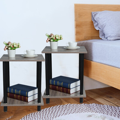 

Gobestart Side Bedside Cabinet Bedroom Storage Cabinet Storage Cabinet End Table Set of 2