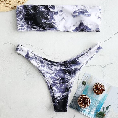 

Roseonmyhand Womens Bikini Star Print Two Piece Swimsuit Pushups Swimwear Beachwear