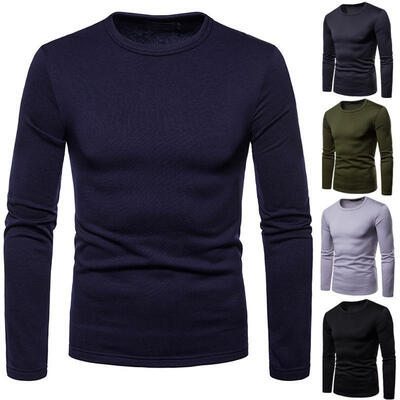 

Goodlook Winter Warm Slim Fit O Neck Long Sleeve Muscle Tee Shirts Casual T-shirt Tops for Men