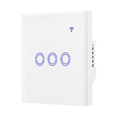

3 Gang WIFI Smart Switch WIFI 24G Network Link Support Third-party Voice Control APP Control Timer Switch Mobile Phone Control Wa