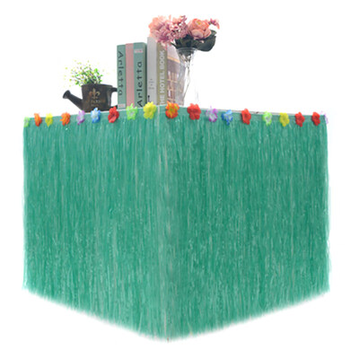 

Hawaiian Luau Party Tropical Garden Beach Dance Table Skirt Flower Decoration