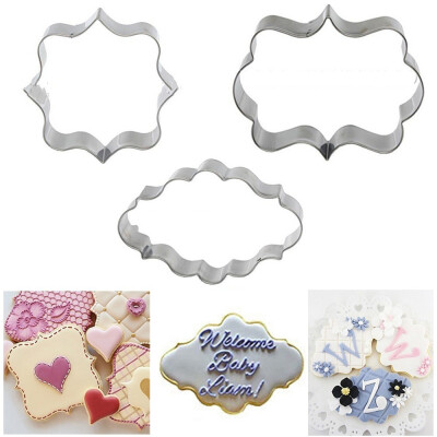 

Gobestart 3Pcs Cake Tool Mold Mould Pastry Fondant Cookies Cutter Decorating Sugarcraft