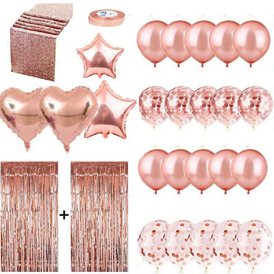 

Confetti Balloons 12" Shining Party Balloons 29pcs with Golden Rose Gold Silver Paper Confetti Dots for Birthday Party Wedding Hol
