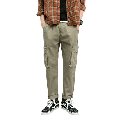 

ZHUO DENG NU Mens Casual Pants Cotton Loose Workwear
