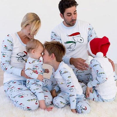 

Family Matching Adult Women Kids Baby Sleepwear Nightwear Pajamas Christmas