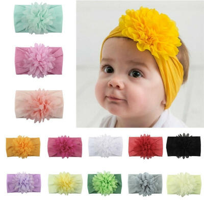 

Kids Girl Baby Headband Infant Newborn Flower Bow Hair Band Accessories