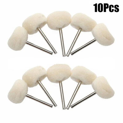 

10 Pieces Wool Wheel Polishing Buffer Buffing Brush Polisher Drill Bit Tool Sale