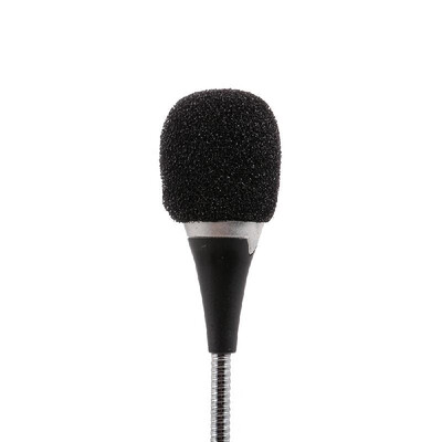 

Kubite FE-123 Mini Microphone Flexible Stand Mini Studio Speech Microphone 35mm Plug Microphone for Computer PC Desktop Notebook
