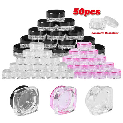 

50pcs 3g Professional Cosmetic Makeup Jar Pot Face Cream Lip Balm Containers
