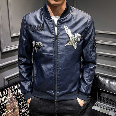 

KSENV plus velvet leather jacket Spring&autumn new European&American street fashion Slim Korean version 11250
