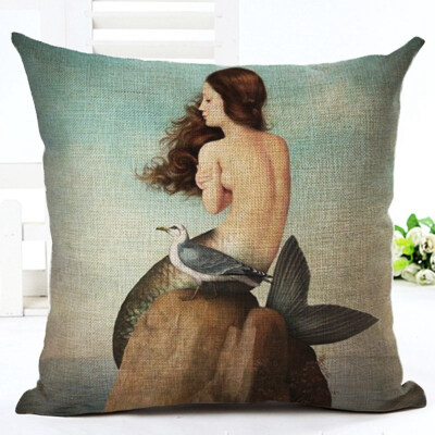 

Marine Animal Cotton Linen Pillowcase Sofa Cushion Cover Home Decoration