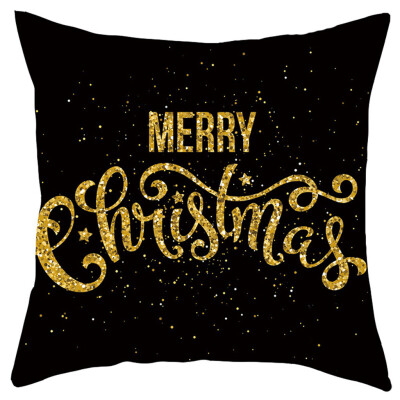 

Siaonvr Merry Christmas Short Plush Pillowcase Sofa Pad Set Home Decoration 18x18 Inch