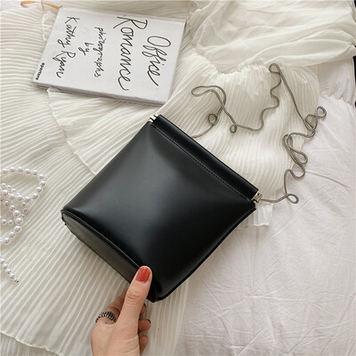 

Senior sense bag foreign chic chain womens bag new 2019 summer simple bucket bag texture slung bag