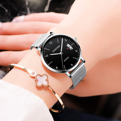 

New authentic minimalist watches waterproof Caseton calendar for girls Korean leather diamond luminous Shi Ying watches