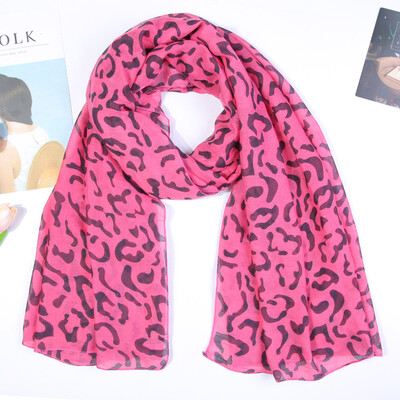 

Gobestart Women Ladies Pure Leopard Print Chiffon Wrap Shawls Headband Soft Long Scarf