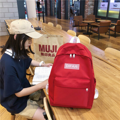 

Ins wind bag female college students Korean version of high school junior high school junior high school girls simple Joker backpa