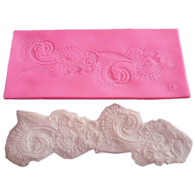 

Cake Lace Mold Silicone Sugarcraft Fondant Cake Mold Mat Cake Border Decorating Tools Kitchen Baking Silicone Lace Molds