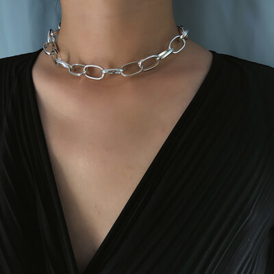 

Fashion Link Chain Choker Necklace For Women Charm Necklace Collares Jewelry New 2019