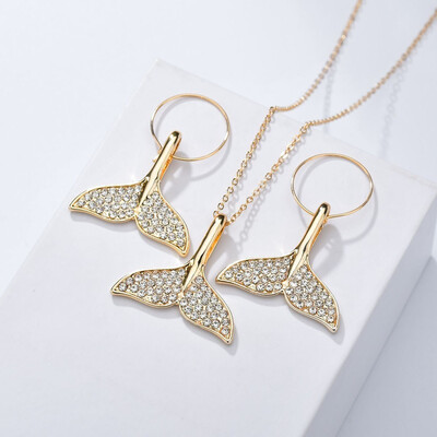 

3PCS Women Trendy Earrings&Necklace Sets Bee Animal With Pearl Female Jewelry Women Wedding Jewelry Gold Chain Jewelry Sets