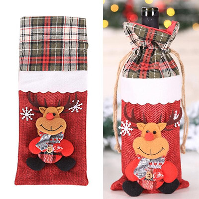 

Christmas Wine Bottle Cover Champagne Wine Bottle Cover Christmas Red Wine Gift Bag Christmas Candy Bag Christmas Decoration For