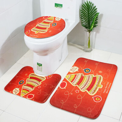 

〖Follure〗3pcs Christmas Suction Grip Bath Mat Bathroom Kitchen Carpet Doormats Decor