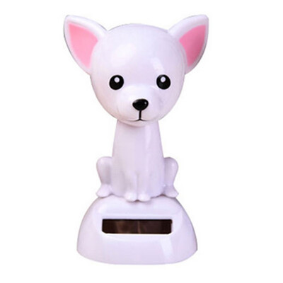 

Nodding Puppy Doll Car Ornaments Cute Dancing Shaking Head Dashboard Decoration Auto Accessories Solar Powered Car-styling