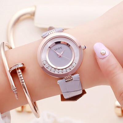 

Wheeled rhinestone watch quartz dial watch temperament female watch ladies belt