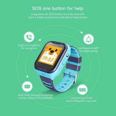 

Kids Smart Phone Watch WiFi 4G 14 Inch IPX7 Waterproof GPS Camera Phone Watch For Android IPhone - EUUS Version