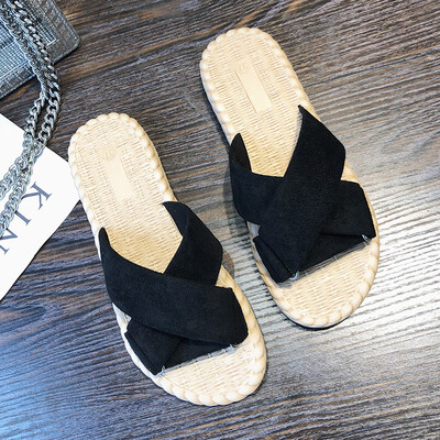 

Summer slippers Korean version indoor&outdoor wear single-shoe Roman hi shoe casual sandals