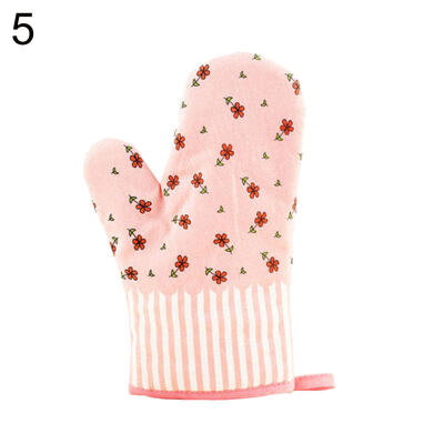 

1Pc Flower Grid Heat Insulation Oven Mitt Thickened Glove Kitchen Baking Tool