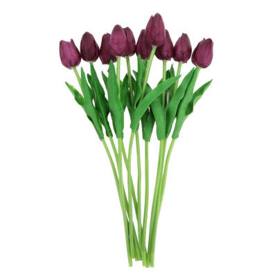 

10pcs PU Tulips Artificial Flowers Bouquet Wedding Party Home Decor Props