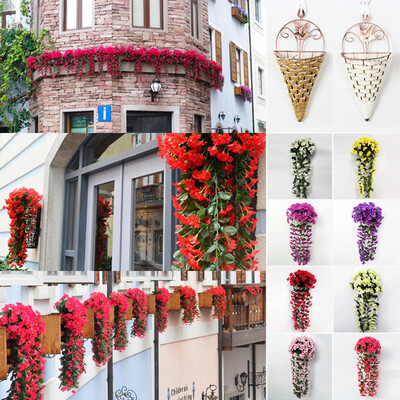 

Neu 1 Bunch Artificial Violet Hanging Garland Vine Flower Trailing Bracket Plant