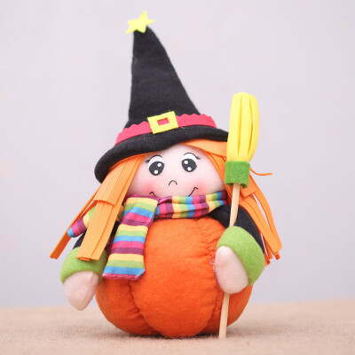 

Toponeto Halloween Doll Ghost Witch Decor Bar Pumpkin Atmosphere Decor Prop Toy