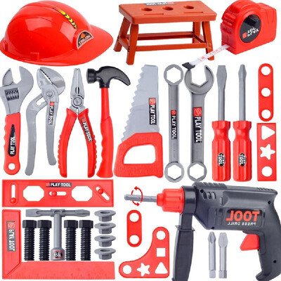

31pcs Mesh Bag Suit Children Tools Set Kids Role Play Electric Drill Screwdriver Simulation Repair Tool