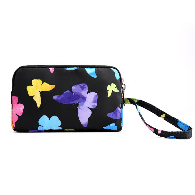 

Mini printing hand bag female flower printing hand bag portable mobile phone bag coin purse small cloth bag