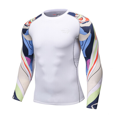 

Toponeto Fashion Mens Long Sleeve Yoga Fitness Print Soft T-Shirt Top Blouse