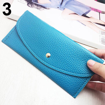 

Women Fashion Thin Purse Long Clutch Wallet Faux Leather Handbag Card Holder