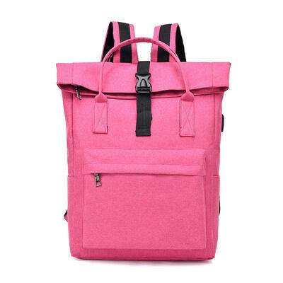 

Simple Women Oxford Laptop Backpack Student Solid School Bag Light Men Casual Travel Shoulder Bag USB Charging Backpack