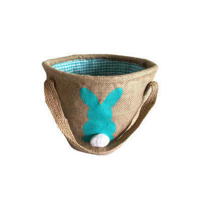 

Toponeto Easter Egg Basket Child Bunny Burlap Bag Carrying Candy&Holiday Party Gifts