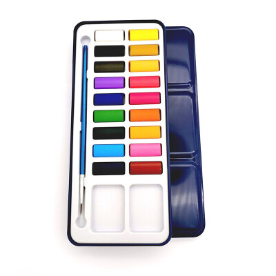 

GUOGUOSTORY 18 color double row iron box solid watercolor 14686