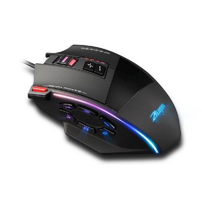 

Zelotes C-13 Wired Gaming Mouse 13 Programming Keys Adjustable 10000DPI RGB Light Belt 128KB On-board Memory Built-in Counterweigh