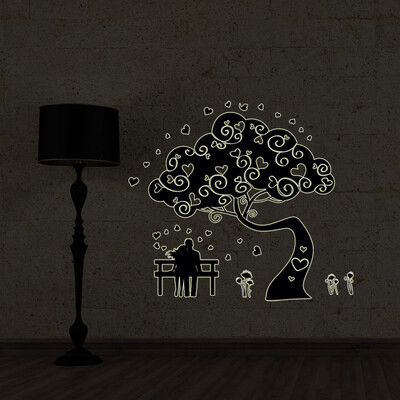 

〖Follure〗Black Tree Branch PVC Removable Room Art Mural Luminous Wall Sticker Decal