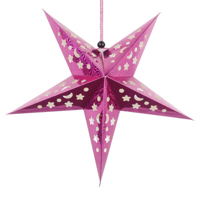 

Romantic Hanging Solid Laser Paper Star Xmas Party Decor Christmas Tree Ornament